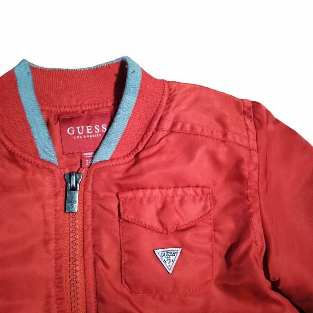 Guess Fiery Red Bomber Jacket